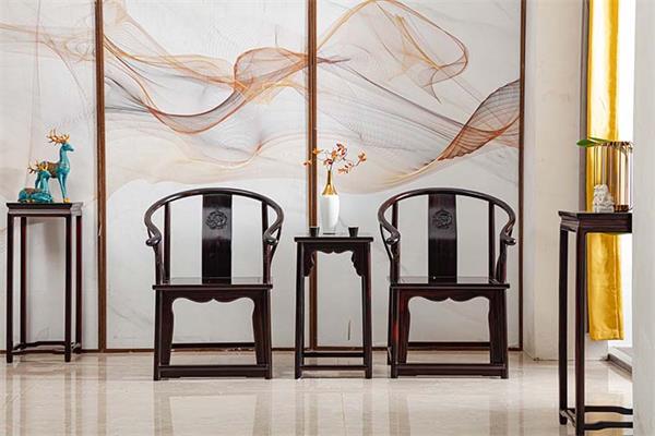 天勤红木，条纹乌木家具